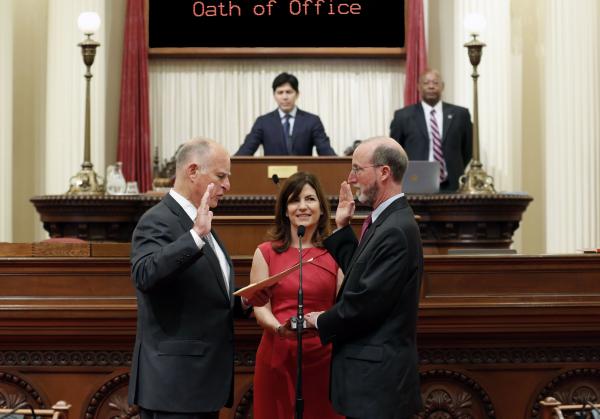 Glazer Sworn in by Governor Brown