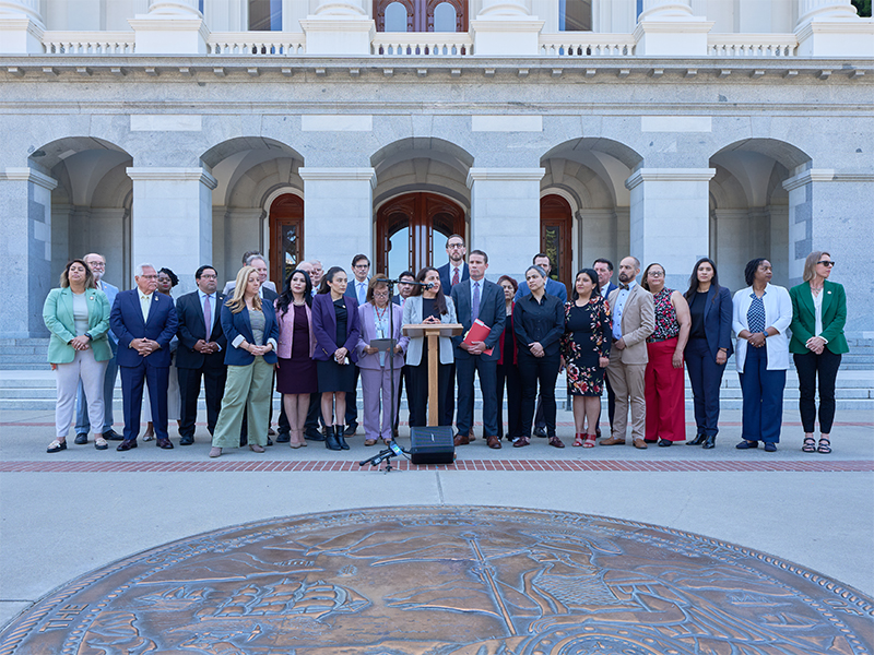 State Senators held a press conference in support of immigrant communities.