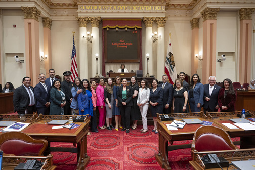 Senators from the Latino Caucus recognized individuals and organizations as part of the annual Latino Spirit Awards.